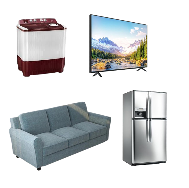 TV, Fridge, Washing Machine & Sofa Set